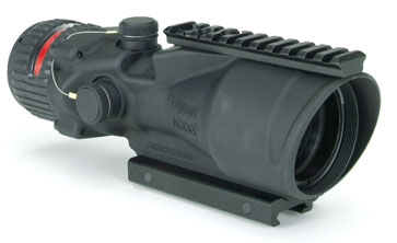 Trijicon ACOG 6x48 Scope with Red Chevron Reticle and Accessory M1913 Rail