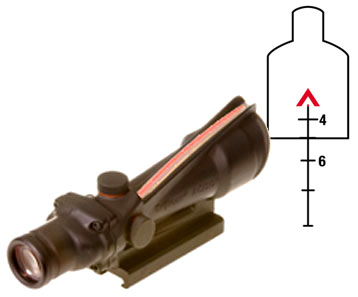 Trijicon ACOG 3.5x35 Illuminated Scope with Red Chevron Reticle