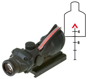 Trijicon ACOG 4x32 Red Chevron BAC Flattop Reticle
