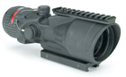 Trijicon ACOG TA648MGO-308: 6x48 with Red Chevron Reticle and Accessory M1913 Rail