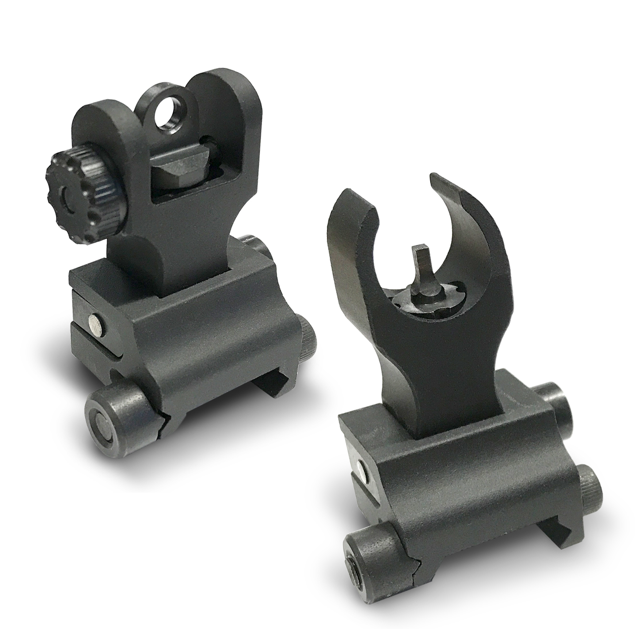 OT Flip Up Iron Sights Set | Front Sight & Back Up Rear Sight For Rifles
